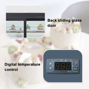 <span class=keywords><strong>Congélateur</strong></span> vertical moderne avec portes coulissantes arrière pour présentation de gâteaux et confiseries, avec compresseur, pour showroom - Product Image 6