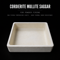 Saggar en Cordiérite-Mullite Réfractaire, Résistant aux Hautes Températures, Thermiquement Stable, Service de Découpe, Blanc