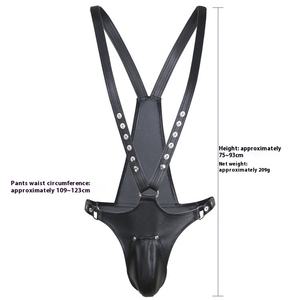 Usine en gros hommes amusant en cuir <span class=keywords><strong>Sexy</strong></span> body avec bandoulière bretelles produits pour adultes jouets respirant <span class=keywords><strong>chat</strong></span> personnage - Product Image 3