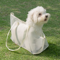 Sac de transport pliable en nylon pour animaux de compagnie, respirant, avec ouverture pour la tête, confortable, pour chien et chat, à porter en bandoulière ou en sac à dos