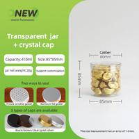 410ml personnalisé en gros PET Jar13oz 14oz pot alimentaire en plastique pour les bonbons alimentaires bocaux en plastique de qualité alimentaire bocaux en plastique bouchons