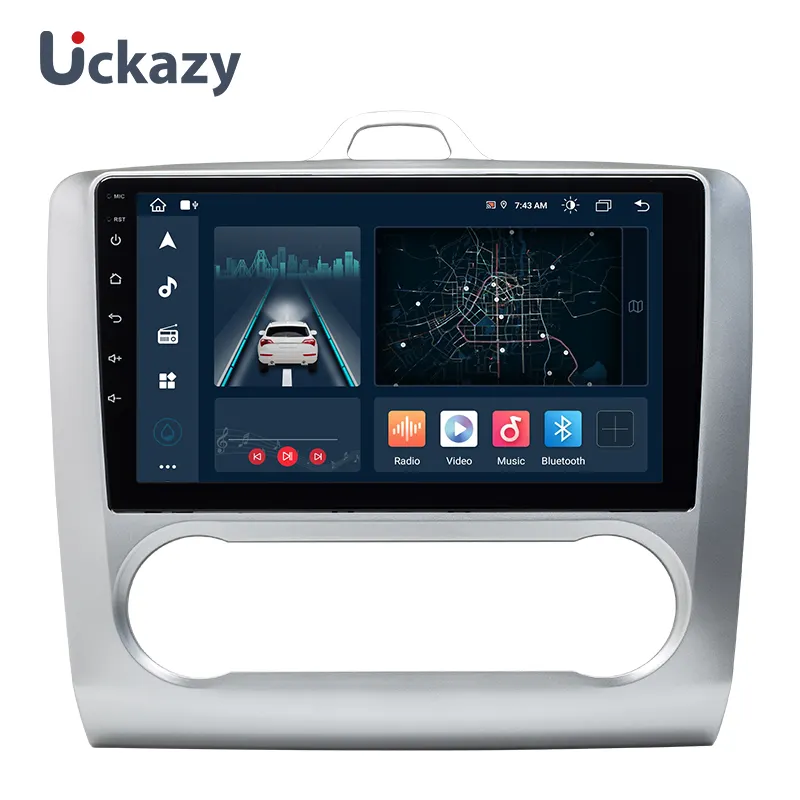 Carplay 2 Din Android 11 Radio Mobil Nirkabel 128GB untuk Ford Focus 2 3 MK1/Mk2/Mk3 Head Unit Multimedia Audio Stereo Gps Navigasi