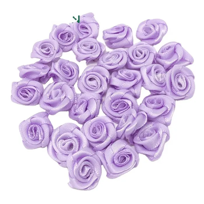 Gordon Ribbon Handmade Romantic Ribbon Rose Bow Mehrfarbige kleine Rosetten Winzige Blumen für Kunst handwerk, DIY, Nähen, Hochzeit