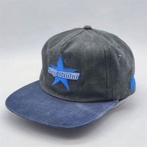 Custom 5 Panel Vintage Flat Bill Embroidery logo Snapback Cap <b>Hat</b> - Product Image 3
