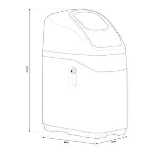 Yumuşak Orta Boy Dolap Tipi Su Yumuşatıcı Model 331762-PR İtalya 12 L Reçine 1.600 L Su 1/2 Kişilik - Product Image 2