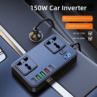 Nouveau produit transfrontalier 2026 – Onduleur de voiture multifonction 150W avec chargeur rapide PD de type prise téléphonique, modèle C15 ABS