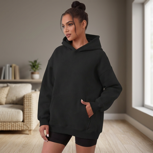 Sudaderas con Capucha para Mujer, Sudadera con Forro, Cuello Alto, Manga Larga, Informal, Otoño Invierno - Product Image 3