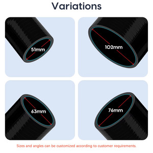 Tuyau d'admission d'air pour radiateur <span class=keywords><strong>turbo</strong></span> refroidisseur d'air en silicone OEM/ODM, droit, courbé, de forme spéciale, renforcé - Product Image 2