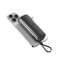 Chargeur mural mini rapide, batterie externe |   Banque d'alimentation portable 5000mAh Capsule USB-C Affichage LED Chargeur rapide 2 en 1 Prise universelle