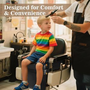 Coussin rehausseur pour enfant en similicuir PU, éponge haute densité, écologique, anti-escarres, élégant, pour chaise de salon de coiffure - Product Image 3