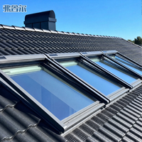 Claraboya Eléctrica Impermeable con Marco de Aluminio, Sensor Inteligente, Ahorro de Energía, Control por Aplicación, Sin Marco, para Terraza Acristalada y Edificios Residenciales