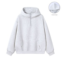 Fabricants de vêtements personnalisé automne demi-fermeture éclair Design Sense 360 grammes mode sac à dos col hommes à capuche à manches longues sueur