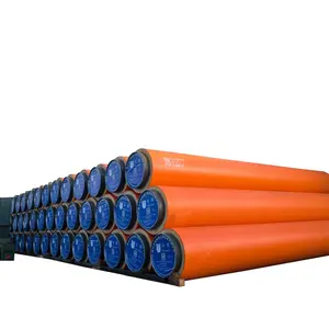 ASTM A53 Gr.B hot water and chilled water supply pre insulated steel pipes for underground