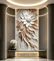 Autocollants muraux 3D en forme de fleurs autocollants décoratifs faciles à installer pour la chambre à coucher, la salle à manger et le bureau design d'intérieur moderne