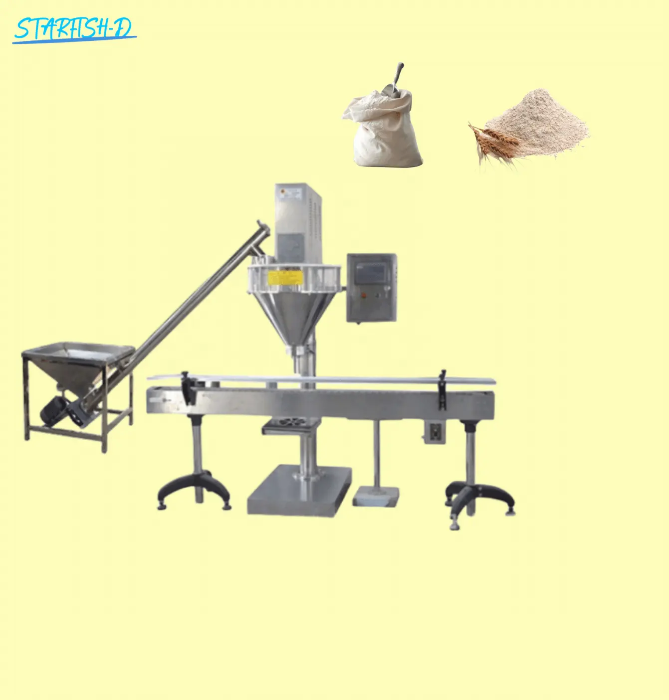 Industrial Powder Filling Auger Fillers 10 To 5000 Grams Food Spices Powder Flour Automatic Filling Machine
