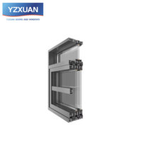 Puerta Corredera de Aluminio 6063-T5 con Rotura de Puente Térmico, de Tres Vías, de Alta Resistencia, Gran Vano, para Patio, con Doble Vidrio Templado Exterior, Personalizada
