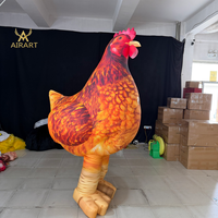 Costume de poulet gonflable personnalisé pour activités interactives, événement promotionnel en magasin, tenue de volaille gonflable