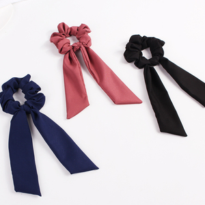 Bán Buôn Mềm Tóc Đàn Hồi Ban Nhạc <span class=keywords><strong>Bow</strong></span> Knot Ribbon Scrunchy Voan Tóc Scrunchies Cho Phụ Nữ Tóc Phụ Kiện - Product Image 5