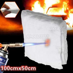 Coton isolant pour échappement de moto 100cmx50cm, feuille de coton insonorisant pour silencieux, couverture isolante en coton - Product Image 1