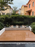 Kit complet de terrasse Flotech de 2e génération, composite bois-plastique (WPC) étanche, décoratif, avec gaufrage 3D, conçu pour l'extérieur