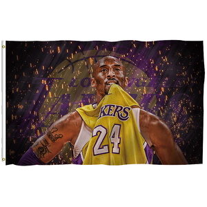 للبيع بالجملة أعلام NBA <span class=keywords><strong>Lakers</strong></span> للأبطال في الهواء الطلق أعلام مخصصة للفريق - Product Image 1