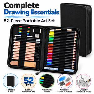 SINOART <span class=keywords><strong>Set</strong></span> Professionale di 52 Matite Acquerellabili, Prezzo Competitivo, <span class=keywords><strong>Set</strong></span> per Disegno e Schizzi Artistici - Product Image 5