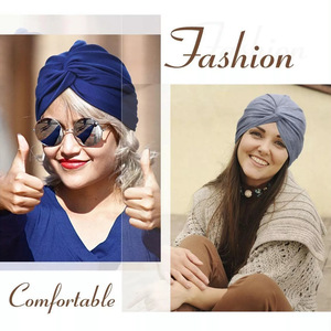 <span class=keywords><strong>Comprar</strong></span> Gorro de Satén Sedoso HLC Pre-Atado con Nudo, Turbante, Gorro para Dormir, Gorro para Quimioterapia, Gorro para el Cabello, Gorro Musulmán, Hiyab, Pañuelo, Gorro de Doble Capa con Banda para las Orejas - Product Image 5