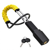 Verrou de volant universel en acier, câble antivol, verrouillage par câble métallique avec 2 clés pour voiture, SUV, camion