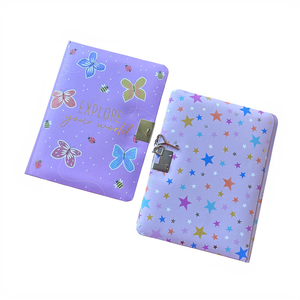 Agenda à reliure spirale à couverture rigide personnalisée avec serrure <span class=keywords><strong>Mini</strong></span> carnet <span class=keywords><strong>A5</strong></span> Porte-clés <span class=keywords><strong>design</strong></span> Kawaii Carnet de notes pour enfants noir - Product Image 1