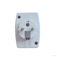 Adaptateur de prise électrique multi-prises en laiton à 3 broches avec interrupteur, adaptateur de voyage universel
