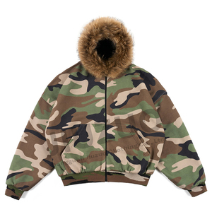 All'ingrosso di lusso con stampa mimetica <span class=keywords><strong>pelliccia</strong></span> <span class=keywords><strong>felpa</strong></span> da uomo con Zip oversize francese Terry giacche con <span class=keywords><strong>cappuccio</strong></span> felpe termiche con <span class=keywords><strong>pelliccia</strong></span> Homme - Product Image 2