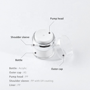 Tùy Chỉnh 15Ml 30Ml Không Có Không Khí Bơm <span class=keywords><strong>Acrylic</strong></span> <span class=keywords><strong>Jar</strong></span> Bao Bì Mỹ Phẩm Sang Trọng Chai Mỹ Phẩm Và Lọ Nhựa Container <span class=keywords><strong>Jar</strong></span> Nhựa <span class=keywords><strong>Jar</strong></span> - Product Image 2