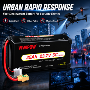 Batterie Lipo VIWIPOW pour drones de sécurité/UAV, haute densité énergétique, semi-solide, personnalisée, 25Ah 6S 23.7V 5C - Product Image 6