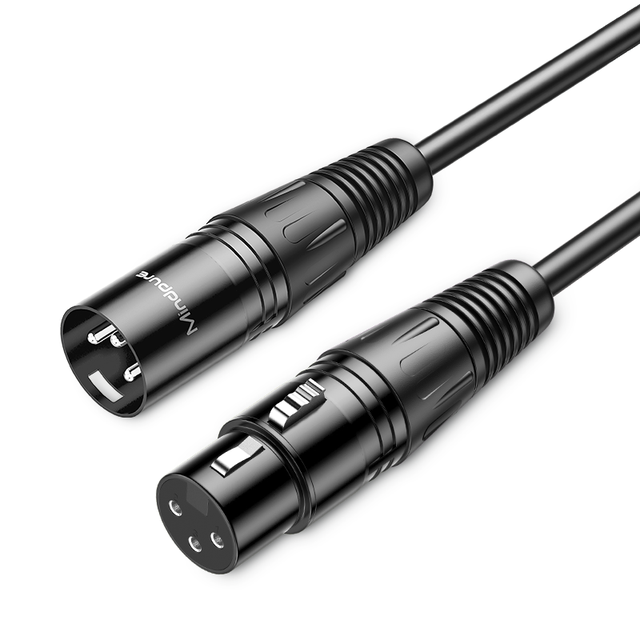 Mindpure XLR Male to Female 3-Pin Balanced OFC Shielded Microphone Cable for Studio Recording Mixer Live Sound PA System Podcast