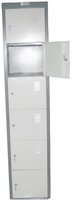 Armoire de rangement en acier noir à plusieurs compartiments pour le personnel