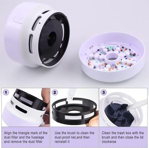 Accesorios de diamantes Herramientas Estilo clásico Aspirador de mano verde Material de tela Tipo impreso Mini Accesorios de escritorio - Product Image 4