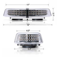 SHINEMIEN Nouvelle barre lumineuse de signalisation d'urgence ultra-lumineuse ambre et blanche 240 LED 72W avec boîtier ABS durable et base magnétique