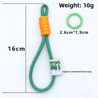 TOLKA Nouveau cordon de téléphone portable, porte-clés, pendentif, cordon de poignet simple tressé à la main, pour sac à dos, logo personnalisé, modèle TKHYWSS 15cm