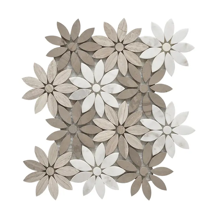 marble flower mosaic tile porcelain mosaic tile for swimming pool decoration stone ceramic for kitchen and bathroom wall tile