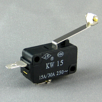 16A 15A 250V interrupteur de fin de course micro interrupteur de couleur noire avec rouleau de simulation pour appareil ménager