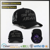Casquettes de baseball brodées personnalisées de qualité supérieure avec lettres en strass, visière incurvée réglable, 5 panneaux, style snapback