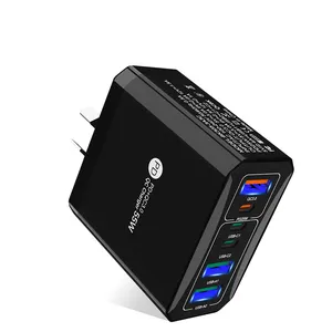 Nuevo adaptador de cargador rápido Original 55W PD EE. UU. AU Reino Unido UE 6 puertos adaptador de salida múltiple cargador de pared de viaje para teléfono móvil