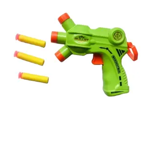 Детский игрушечный пистолет, мягкая пуля, пистолет для стрельбы, игрушечный бластер для детей, 3 Дротика, вращающийся ствол, воздушная мягкая пуля, игрушка