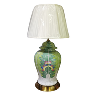 Antique chinois peint à la main Bok Choy grand pot de gingembre en céramique porcelaine lampe de Table pour salon chevet décoratif maison