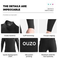 Combinaison de plongée en apnée à manches longues personnalisée 4/3mm pour hommes crème solaire froid chaud surf imperméable grande taille pantalons longs pour