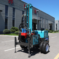 Machine de forage de puits d'irrigation SM300 sur roues, 300m, diesel, pour forage de puits d'eau