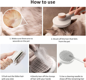 <span class=keywords><strong>Brosse</strong></span> de toilettage <span class=keywords><strong>pour</strong></span> animaux de compagnie, <span class=keywords><strong>Brosse</strong></span> Anti-renversement du Poil, <span class=keywords><strong>pour</strong></span> chiens et chats, outil de nettoyage <span class=keywords><strong>automatique</strong></span>, démêlante - Product Image 6