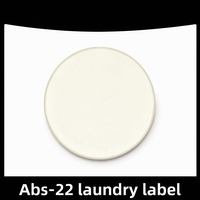 Carte d'accès ronde RFID NFC en ABS résistant à la température, 22 mm, étiquette de type pièce de monnaie ABS-22 pour l'industrie du linge et du textile