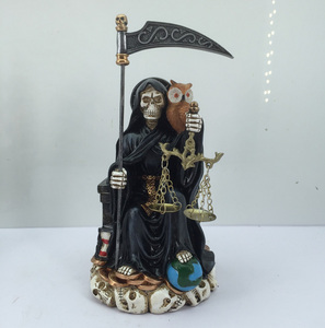 Estatua de Resina Religiosa de la Santa Muerte, Siete Potencias, Figura de Resina de Poliresina - Product Image 3