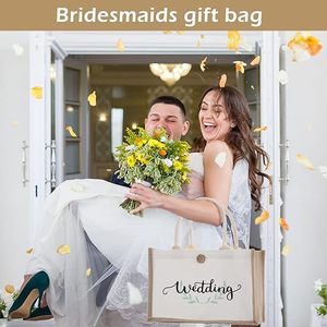 Cotton Canvas <strong>Jute</strong> Letter Pattern Tote <strong>Bag</strong> With Custom Printed Logo Gift Option Promotion Sublimation Blank - Product Image 3